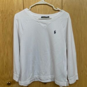Cute white Polo sweatshirt, large, great condition